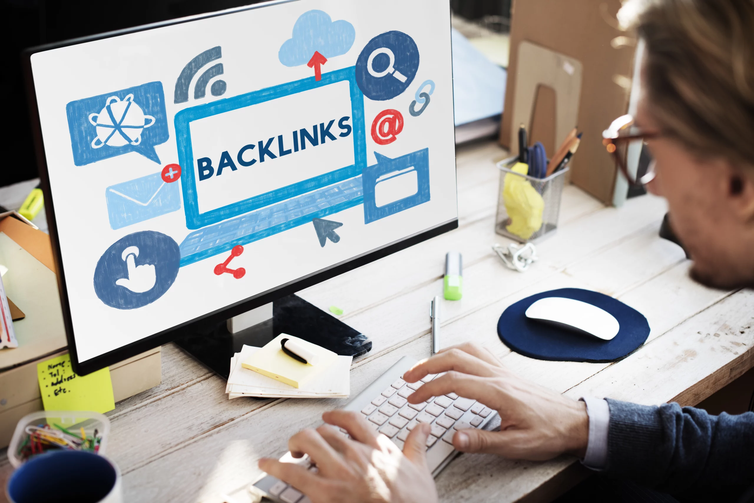 Backlink internet concept de technologie en ligne