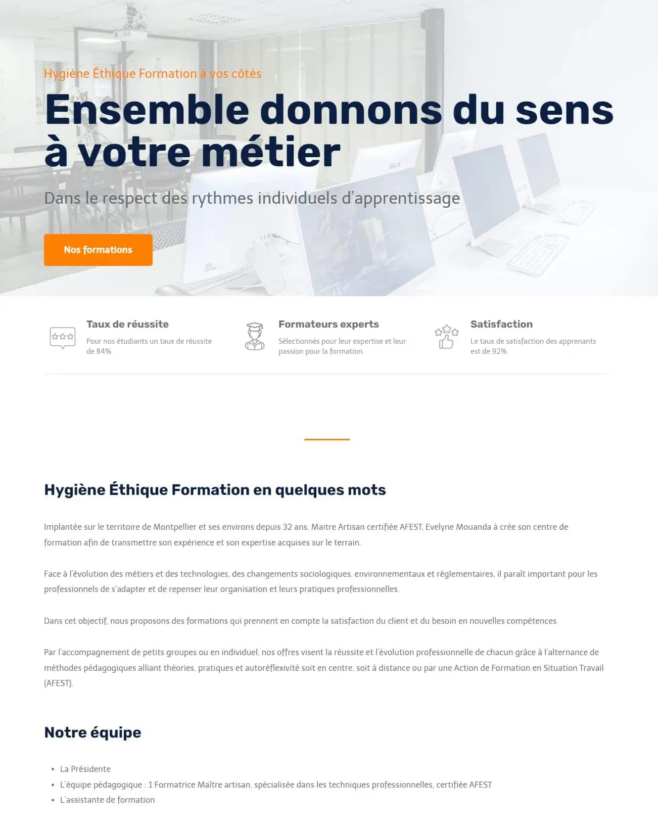 Webdesign site internet Hygiène Éthique à Montpellier